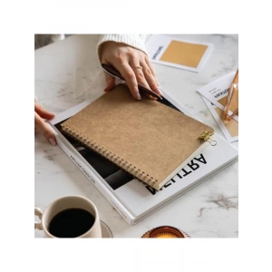 A5 Düz Çizgisiz Not Defteri - 70 Yaprak, Kraft Kapak