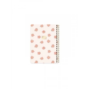 A5 Haftalık Ajanda, Sert Kapaklı, Açelya Desenli, 2026 Modeli