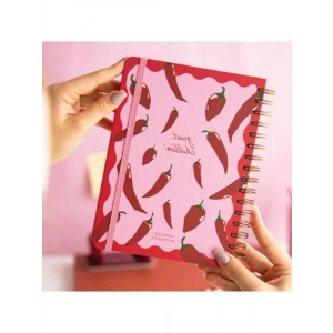 A5 Spiralli Çizgisiz Not Defteri, Sert Kapak, Lastikli