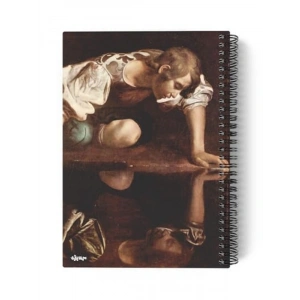 A5 Spiralli Defter, 100 Sayfa Çizgisiz Tasarım, Caravaggio Temalı