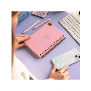 A5 Spiralli Keten Süresiz Planlayıcı Ajanda, Şeker Pembe