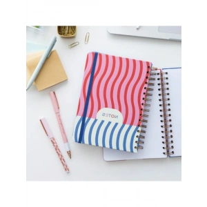 A5 Spiralli Lastikli Kareli Not Defteri, Minimalist Tasarım