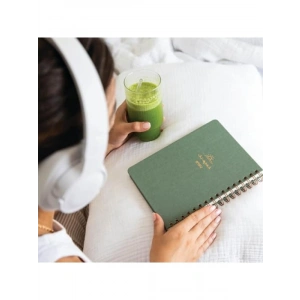 A5 Spiralli Sert Kapak Düz Çizgisiz Not Defteri, Yeşil