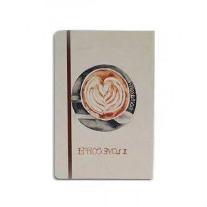A6 Boyutunda Çizgili Notelook Defter, I Love Coffee Temalı