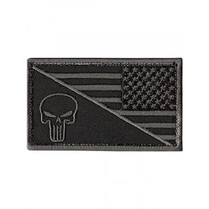 ABD Bayrağı Temalı Punisher Skull Patch, Askeri Stil Aksesuar