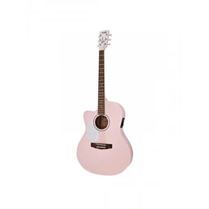 Açık Gözenekli Pastel Pembe Akustik Gitar, Şık Tasarım