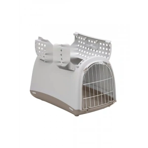Açılabilir Üst Tasarımlı Köpek Taşıma Çantası - Gri, 50x32x34.5 cm