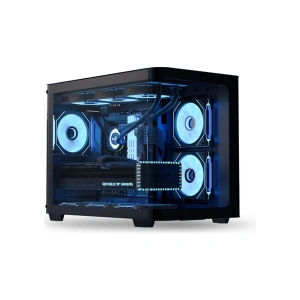 Aero Cool P300C 3X12CM Mirror A-Rgb Fanlı, Panoramik Tempered Panel, Matx Bilgisayar Kasası (AE-P300C-BK)
