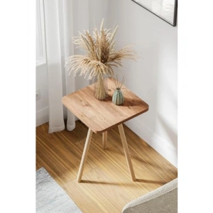 Ahşap Ayaklı Kare Yan Sehpa, Tekli Zigon Sehpa