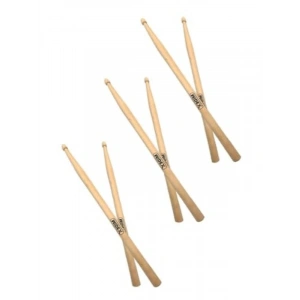 Ahşap Bateri Baget Seti - 5A Drumsticks (3 Çift)