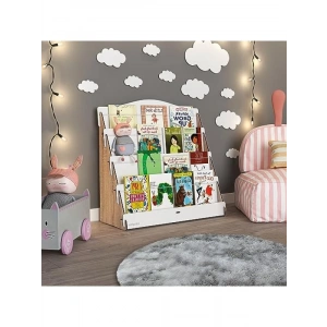 Ahşap Çocuk Kitaplığı - 4 Raflı, Meşe & Beyaz