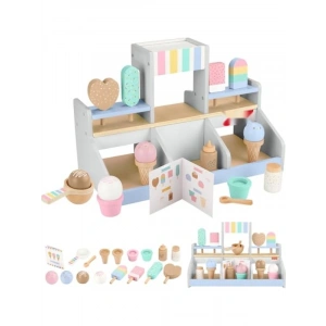 Ahşap Dondurma Dükkanı Oyun Seti, 18 Parça