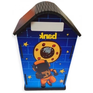 Ahşap Ev Temalı Kumbara - Uzay Tasarımı