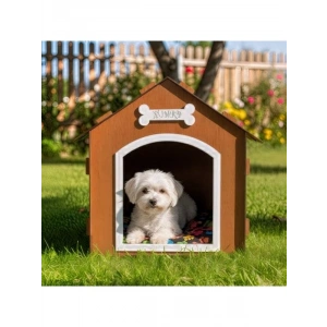 Ahşap Kedi ve Köpek Evi, MDF Malzeme, Dekoratif