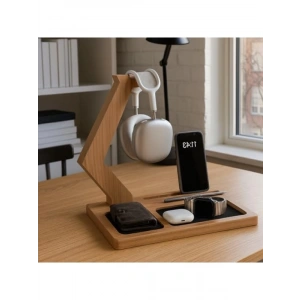 Ahşap Kulaklık Organizeri ve Standı