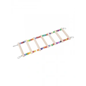 Ahşap Kuş Merdiveni, 25 cm Boy, 8 cm En, 7 Basamaklı