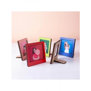 Ahşap Mini Fotoğraf Çerçevesi Seti, 2 Adet 9x9 cm