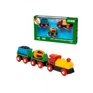 Ahşap Pilli Aksiyon Tren Seti