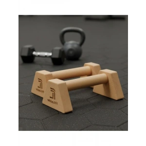 Ahşap Şınav Barı (Push Up Bar) 23 Cm – Kaymaz ve Dayanıklı Paralel Bar
