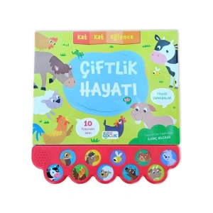 Akademi Çocuk Kat Kat Eğlence Çiftlik Hayatı (Sesli Kitap 10 Farklı Hayvan Sesi + Dev Boyut)
