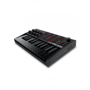 Akai Professional MPK Mini MK3 USB MIDI Klavye Controller, 25 Mini Tuş, Arkadan Aydınlatmalı 8 Bateri Pedi, 8 Düğme ve Müzik Prodüksiyon Yazılımı Dahil, Siyah
