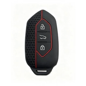 Akıllı Anahtar Kılıfı, 3 Tuşlu Tasarım, Siyah Kırmızı