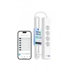 Akıllı Çoklu Priz, 4 Güç + 2 USB + 2 Type-C