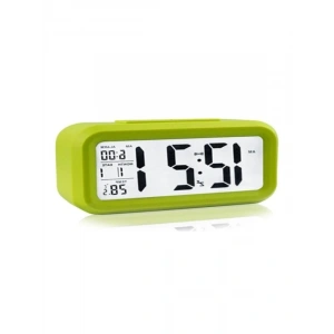Akıllı Dijital Masa Saati - Karanlık Sensörlü ve Alarmlı Yeşil LED Ekran