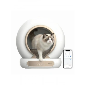 Akıllı Kedi Tuvaleti, APP ile Uzaktan Kontrol, 65lt Kapasiteli