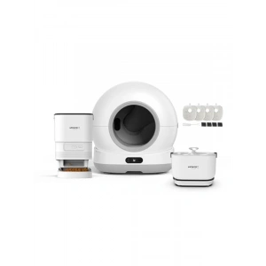 Akıllı Kedi Tuvaleti ve Mama Kabı Seti, 4 Parça Ürün