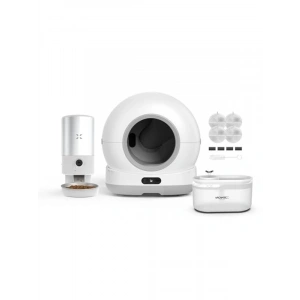 Akıllı Kedi Tuvaleti ve Su Kabı 4lü Set, Kameralı Tasarım
