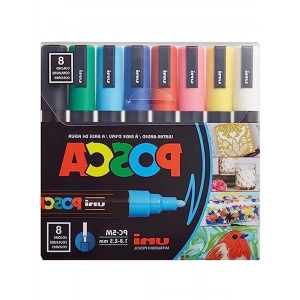 Akrilik Boya Kalemi Seti, 8 Renk, Çok Amaçlı Kullanım için