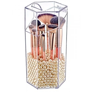 Akrilik Kapaklı Fırça Düzenleyici ve Makyaj Organizeri