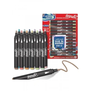 Akrilik Markör Seti - Doğa Tonları, 12li Paket