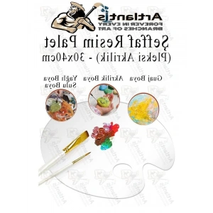 Akrilik Resim Paleti - 30x40 cm, 3mm Kalınlık, Şeffaf