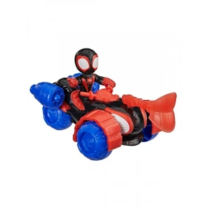 Aksiyon Figürü - Miles Morales Techno-Racer ve Oyuncak Aracı