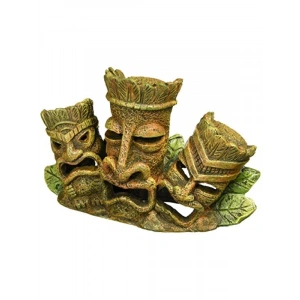 Akvaryum Dekorasyonu, Tiki Temalı 3lü Heykel Seti