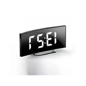 Alarmlı LED Dijital Masa Saati - Curved Tasarım