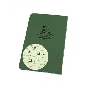 Allwetter Soft Cover Notebook, 4 5/20,3 cm X 7 1/10,2 cm, Evrensel Desen (No. 374) Yeşil