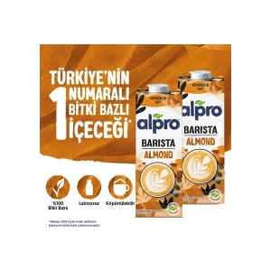 Alpro Barista Badem Sütü 2x1 L Vegan Laktozsuz Bitkisel Bazlı