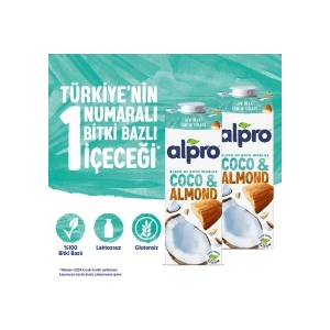 Alpro Hindistan Cevizi Badem Sütü 2x1 L Vegan Laktozsuz Bitkisel Bazlı