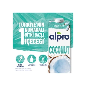 Alpro Hindistan Cevizi Sütü 1 L Vegan Laktozsuz Bitkisel Bazlı