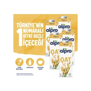 Alpro Yulaf Sütü 5x1 L Vegan Laktozsuz Bitkisel Bazlı
