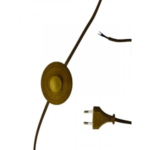 Altın Renkli Yuvarlak Fişli Kablo (4Mt)