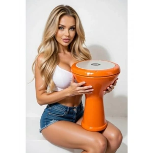 Alüminyum Büyük Boy Darbuka, Turuncu Renk Seçeneği