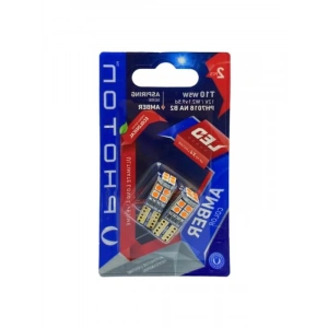 Amber Led Ampul, T10 W5W 12V 12li Blister