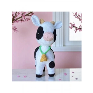 Amigurumi İnek Tasarımlı Eğlenceli Oyuncak