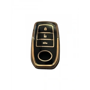 Anahtar Kılıfı, 3 Tuşlu ve Uyumlu Tasarım, Siyah Gold