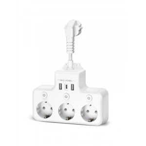Anahtarlı Çoklu Priz, 3 USB Girişi ile Yer Tasarrufu Sağlar