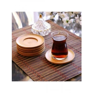 Antibakteriyel Bambu Çay Tabağı - 6lı Set
